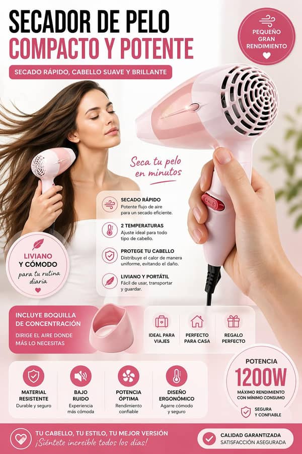 Secador Pelo Nova 1000